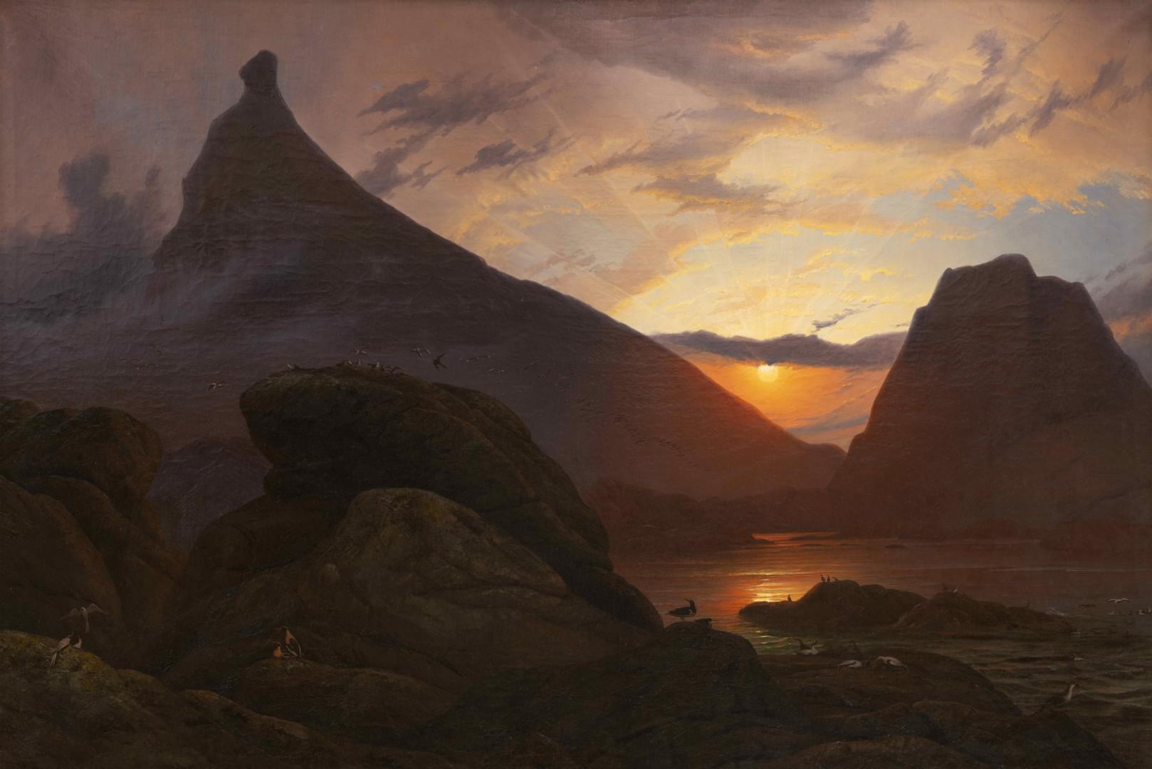 Knud Andreassen Baade, "Fuglefjell, Hestmandø", 1844 | Foto: Kim G. Skytte