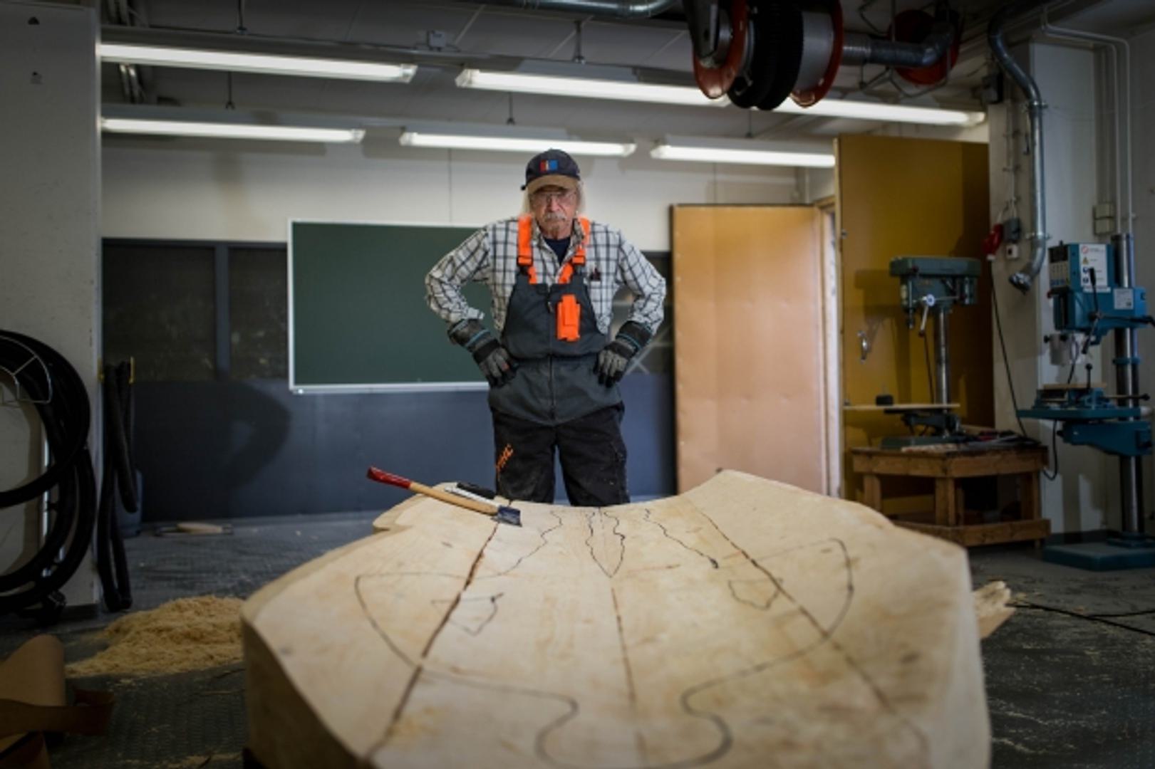Aage Gaup in his studio. Photo: Antti J Leinonen
